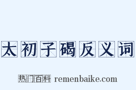 太初子碣反义词是什么意思的图片